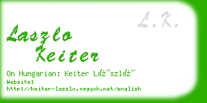 laszlo keiter business card